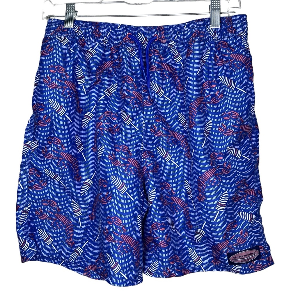 Vineyard Vines Boy’s Printed Chappy Swim Trunks Lobsters blue red - XL (18)
